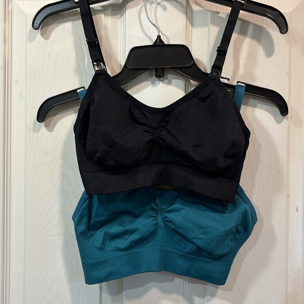 Set of 2 GXGGE Non-Compression Nursjng Bras Exclusive of Trims Medium